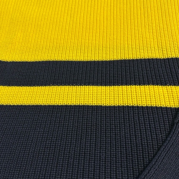 Ralph Lauren Yellow and Navy Blue Quarter Zip Sweater - Picture 5 of 5